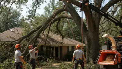 24/7 emergency tree removal crew in Cambridge, MA clearing storm-damaged trees safely