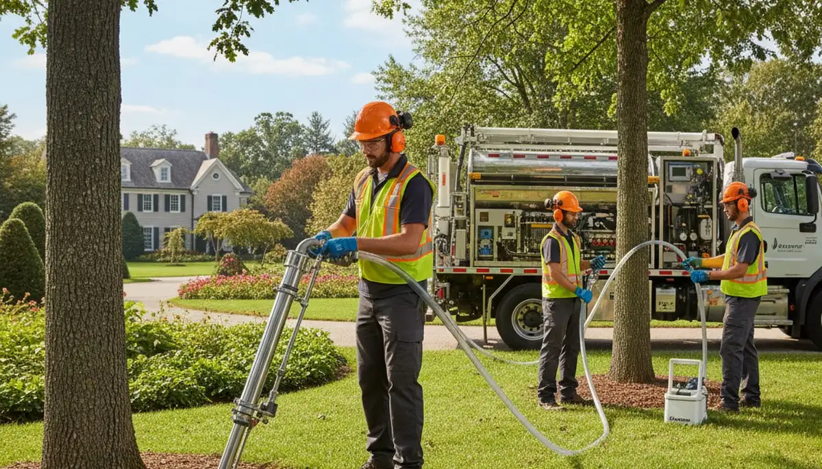 Cambridge, MA arborist applying tree fertilizing for healthier trees