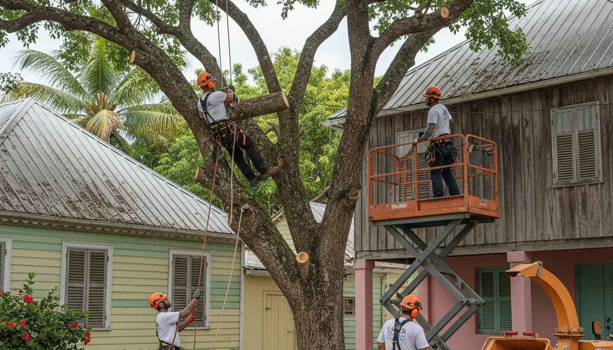 Tree service crew in Cambridge, MA providing professional tree removal and trimming for homeowners