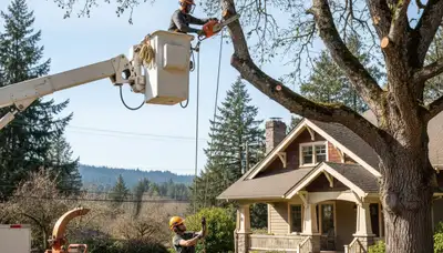 Tree service crew in Cambridge, MA providing professional tree removal and arborist care