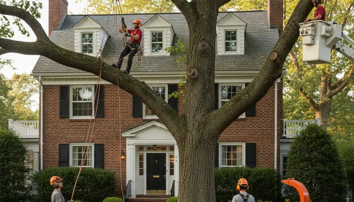 Tree service crew in Cambridge, MA providing professional tree removal and maintenance on-site