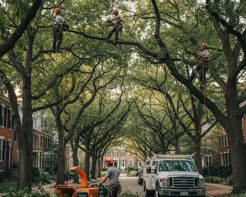 Tree trimming service for Cambridge, MA dense canopy by Cambridge Tree Removal